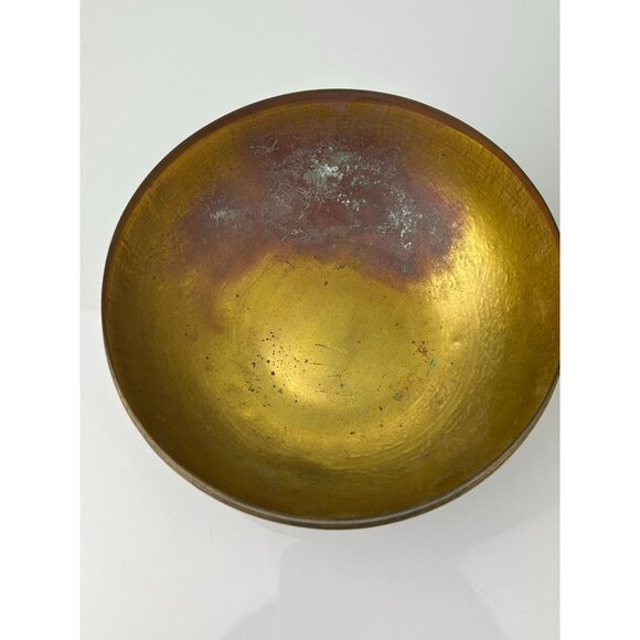 Kinco Brass Lidded Round Circular Trinket Box Home Decor Accent Boho Vintage - Picture 12 of 16